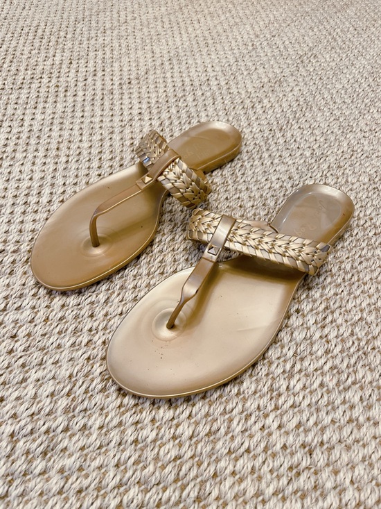 Jack Rogers Shoes - Jack Rogers Tinsley Jelly Thong Sandals Gold Women’s Size 8